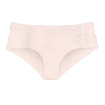 Liberté Mid Rise Hipster in blush pink featuringCrosby performance micro jersey and lace insets.