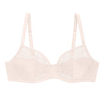 Blush pink Liberté Crosby Demi Bra featuring a Crosby performance micro jersey band.